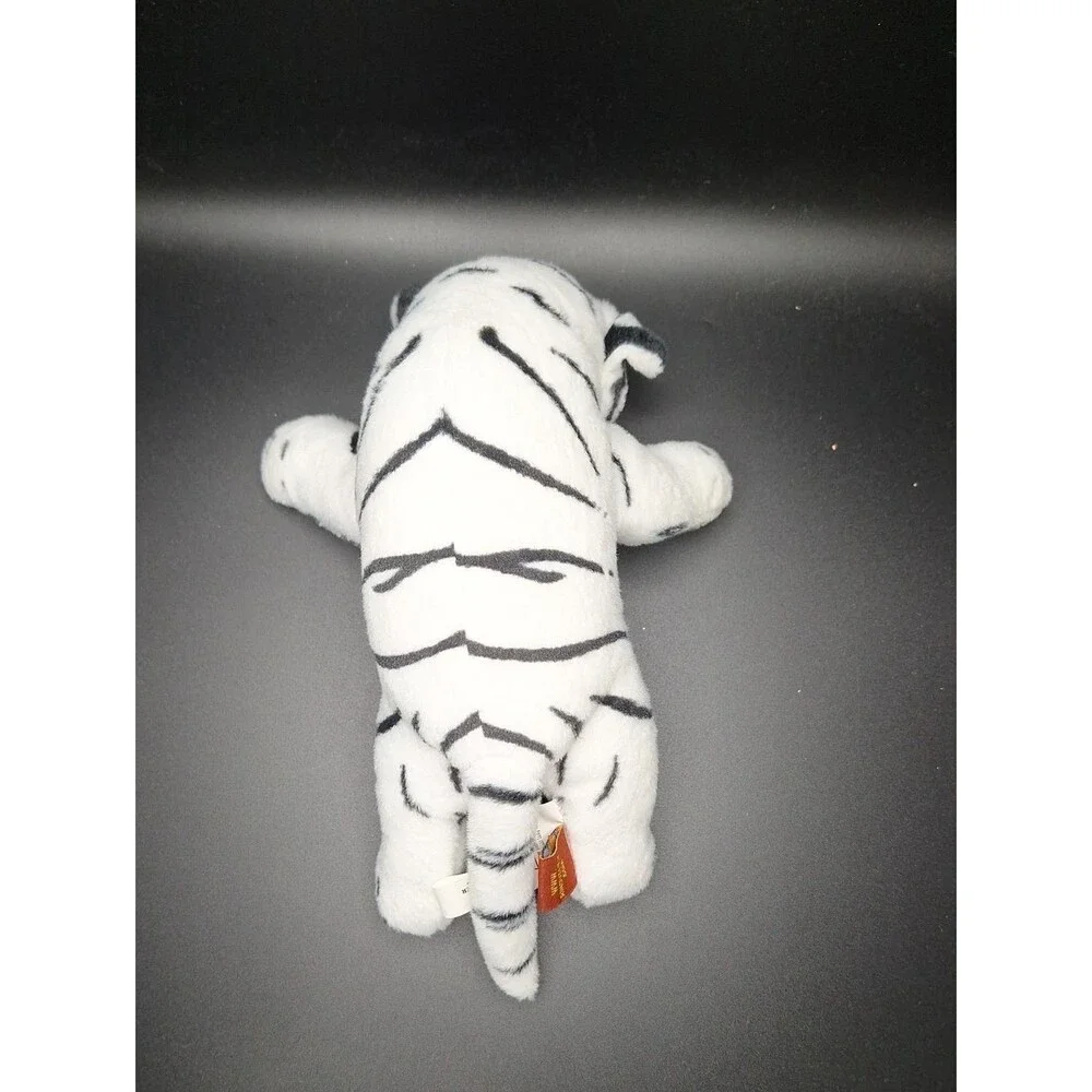 White and Black Striped Plush Tiger Adventure Planet